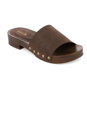 Womens Mia Girl  Wren-FC Slide on Sandals Shoes Dark Brown Size 7 8 9 10 11 NWT